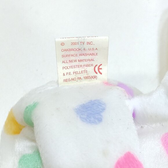 Ty Beanie Babies Kissme & Mr. 2001 Wedding Bears Heart Tags Collectible Plush - Picture 7 of 8
